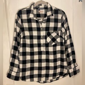 Merona Black and White Checkered Shirt